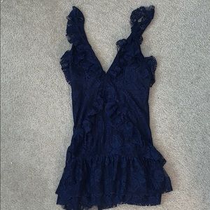 NWT Navy Lace Mini Dress